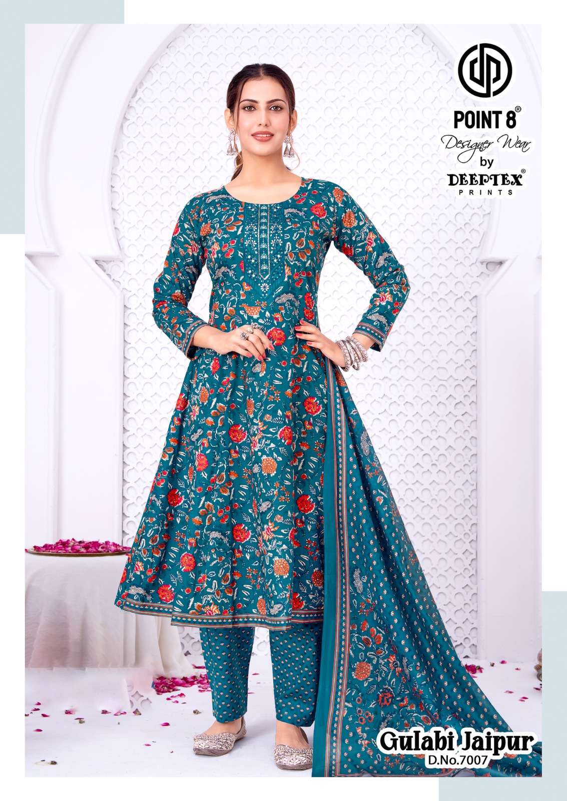 Point 8 by Deeptex Prints Gulabi Jaipur Vol.07 Ready Made Anarkali Suit 7001-7008 Point 8 by Deeptex Prints Gulabi Jaipur Vol.07 Ready Made Anarkali Suit